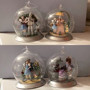 5 wizard of oz vintage retro ornaments